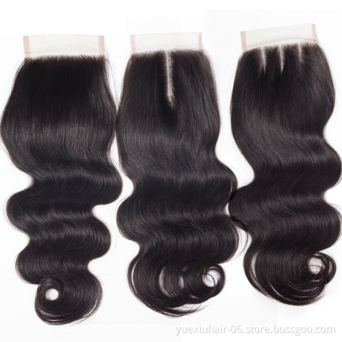 Factory Vendor Virgin Brazilian Human Hair Bundle and Closure Wholesale 100% Human Hair Extension Body Wave Hair Weave Bundle